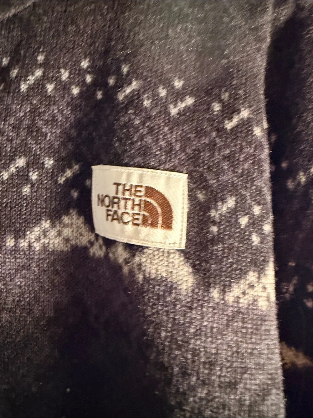 The North Face Men's Black and White Patterned Half-Zip Fleece